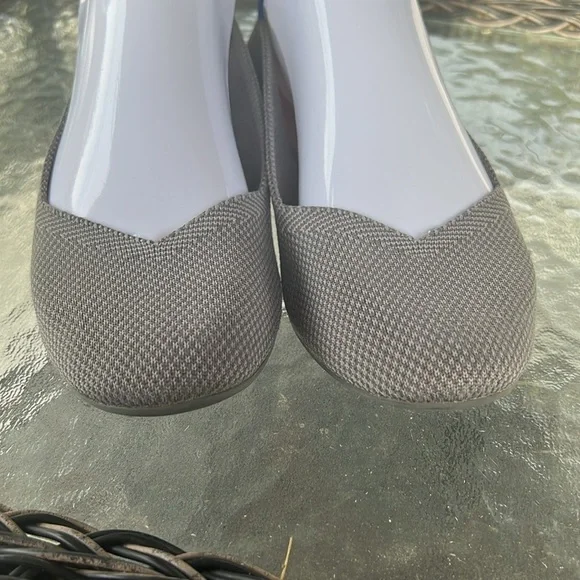 Rothy’s The Flat Gray Knit Ballet Shoes Women’s 7.5 | Eco-Friendly, Washable - Picture 7 of 9